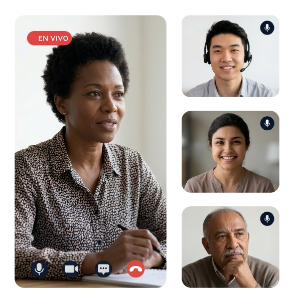 Clase de inglés online en vivo con EnglishMate